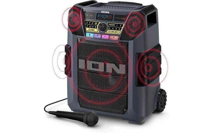 Offers ION Block Rocker Portable Speaker and 1 micro phone